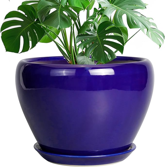 10 inch indoor planter with drainage Ceramic Planter 10 Inch