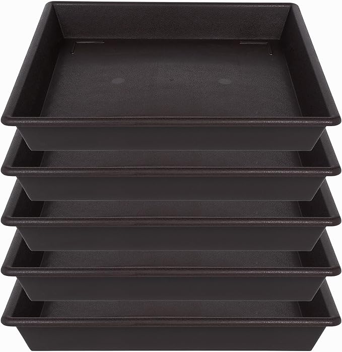 Square Plant Saucer 16 Inch 5 Pack, Plant Stand Plant Trays for Pots H –  Grow It Depot