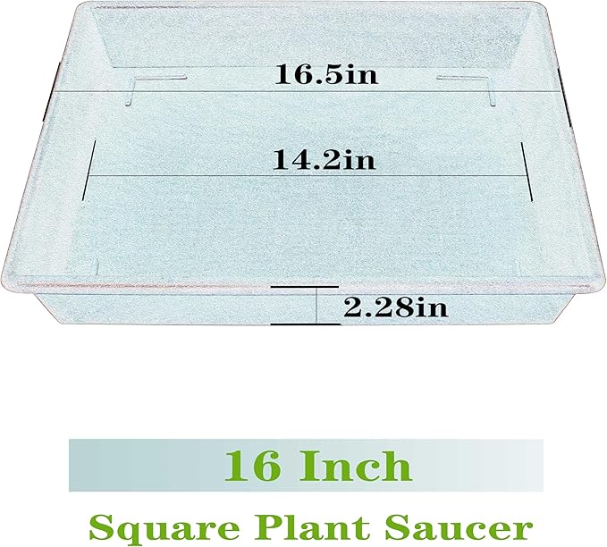 square plant saucer 16 inch Square Plant Saucer 16 Inch 5 Pack, Plant Stand Plant Trays for Pots H – Grow It Depot