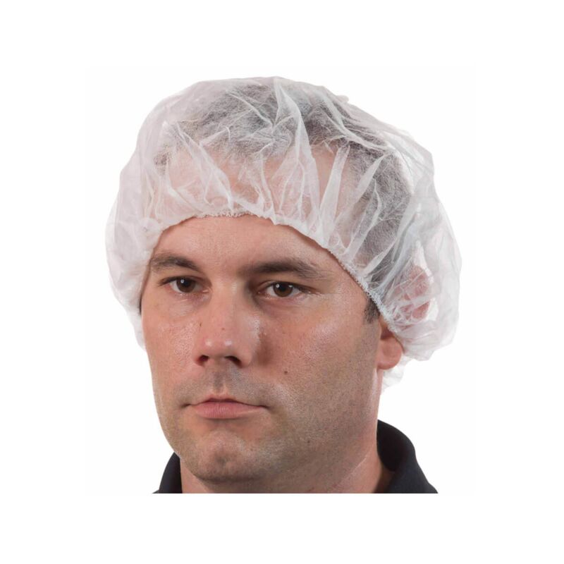 Bonnet blanc bouffant  21 pouces 100/ paquet