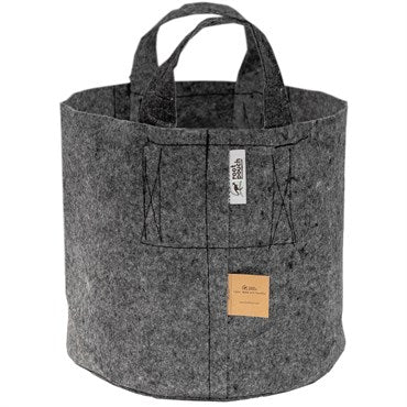 Root Pouch Synthetic Blend Multi Use Fabric Container - Grey 20gal - 19.8inW x 15.8inH, with handles - 10 Pack