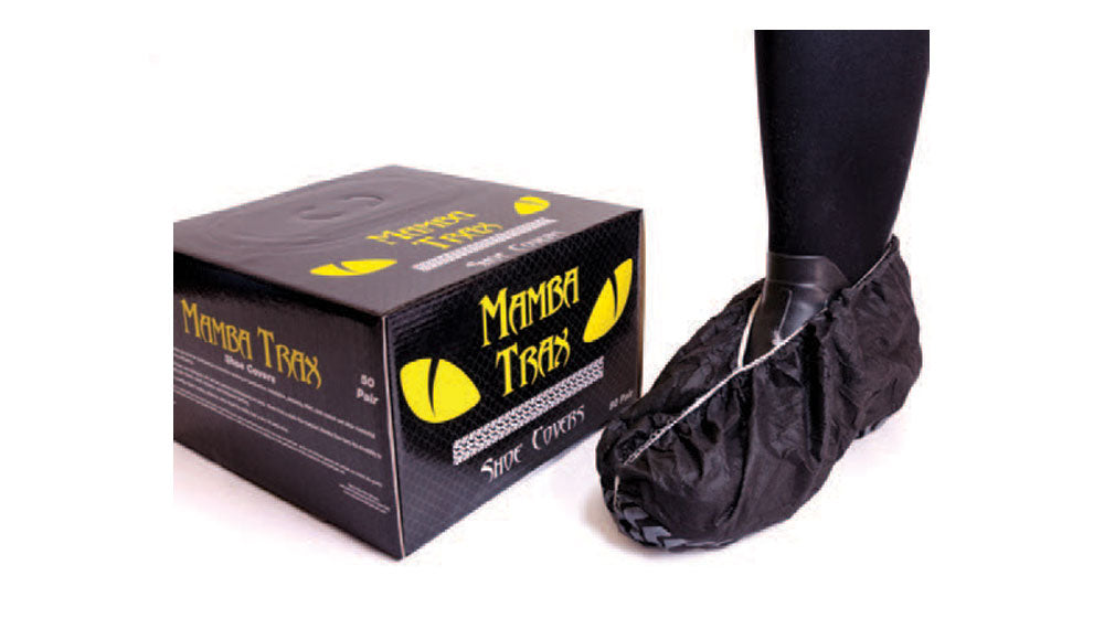 Mamba Trax Black 50’s Shoe Covers Case of 6 Boxes (50 Covers/Box) Grow It Depot