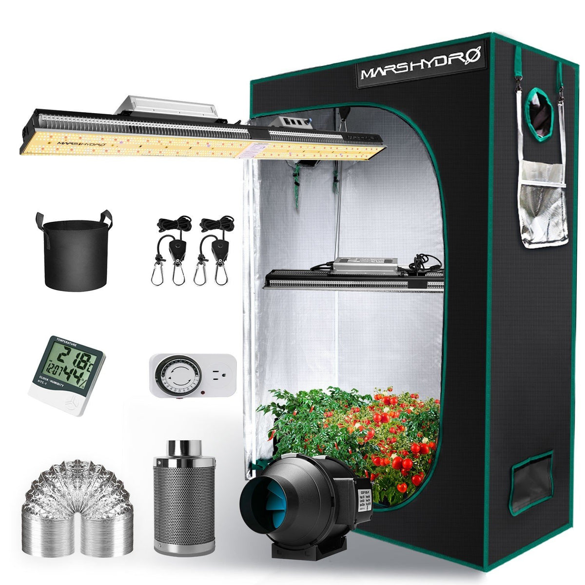 hydro tent kit Mars Hydro Sp 3000 Led Grow Light + 2'x4' Indoor Complete Grow Tent Ki –  Grow It Depot