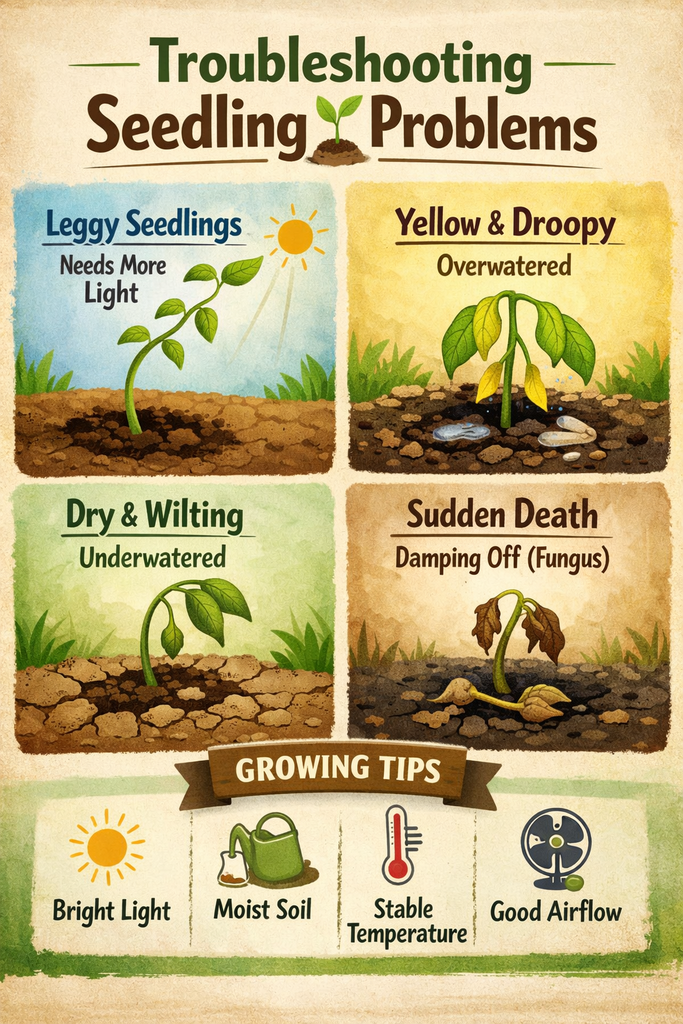 Troubleshooting Common Seedling Problems: Complete Beginner Guide ...