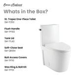 Swiss Madison St. Tropez One-Piece Elongated Toilet Side Flush 1.28 gpf (6 - Pack)