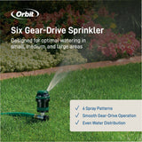 H2O-Six® Gear-Drive Sprinkler on Metal T Spike 58573
