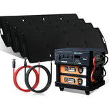 ECO-WORTHY SL3500 Stackable Power Station with 4×200W Portable Solar Panels | 5120 Wh Capacity | Portable & Expandable Power & Capacity