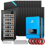 Off Grid Solar Kit 20Kw 48VDC 120v/240v 30.72kwh Lithium Battery 32 X 450 Watts Solar Panels SGR-20K30E