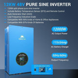 Sungold Power 12000W 48V Split Phase Pure Sine Wave Inverter Charger