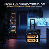 ECO-WORTHY SL3500 Stackable Power Station with 4×200W Portable Solar Panels | 5120 Wh Capacity | Portable & Expandable Power & Capacity