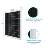 Renogy Monocrystalline 50W 12V Solar Panel