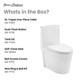 Swiss Madison St. Tropez One-Piece Elongated Toilet Vortex Dual-Flush 1.1/1.6 gpf (6 - Pack)
