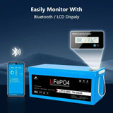 Sungold Power 12V 200Ah LiFePo4 Deep Cycle Lithium Battery Bluetooth / Self-Heating / IP65