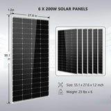 Sungold Power Off Grid Solar Kit 4000W Inverter 12VDC 120V/240V Battery 1200 Watt Solar Back Up SGK-PR4S