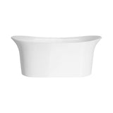 Swiss Madison Cascade 66" Double Slipper Soaking Freestanding Bathtub in Glossy White, Drain Included