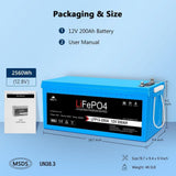 Sungold Power 12V 200Ah LiFePo4 Deep Cycle Lithium Battery Bluetooth / Self-Heating / IP65