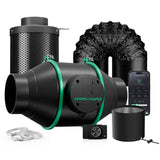 Mars Hydro iFresh 4" Smart Inline Duct Fan and Carbon Filter Combo
