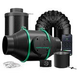 Mars Hydro iFresh 4" Smart Inline Duct Fan and Carbon Filter Combo