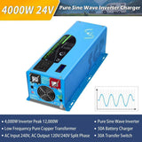 Sungold Power 4000W DC 24V Split Phase Pure Sine Wave Inverter With Charger