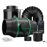 Mars Hydro iFresh 6" Smart Inline Duct Fan and Carbon Filter Combo