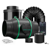 Mars Hydro iFresh 6" Smart Inline Duct Fan and Carbon Filter Combo