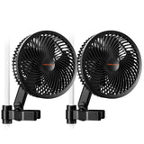 Spider Farmer 6" Clip Fan, 10-Speed with Wide-Angle Oscillation - Pack of 2