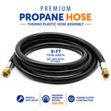 Flame King Thermo Rubber RV Slide Out Hose Assembly, 106 Inch, 3/8 Inch ID, Female to Female, 106 inches
