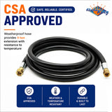 Flame King Thermo Rubber RV Slide Out Hose Assembly, 106 Inch, 3/8 Inch ID, Female to Female, 106 inches