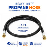 Flame King 48-Inch Thermo Rubber RV Slide Out Hose Assembly 3/8'' ID Female to Female