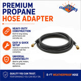 Flame King Thermo Rubber RV Slide Out Hose Assembly, 96 Inch, 3/8 Inch ID, Female to Female