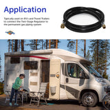 Flame King Thermo Plastic Hose Assembly for LP and Natural Gas, 96 Inch, 3/8 Inch