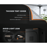 Spider Farmer 3' x 3' x 6' 1" (90 x 90 x 180 cm) Indoor Grow Tent