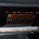 Horizontal air vent feeding the upper, middle and lower racks
