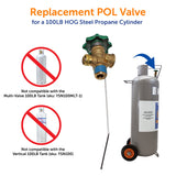 Flame King 100lb OPD Valve For Hog or Horizontal Propane Cylinder