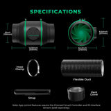 Mars Hydro iFresh 6" Smart Inline Duct Fan and Carbon Filter Combo