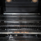 Interior racks lit by the cabinet LED light
