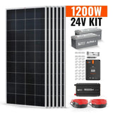 Rich Solar 6 Panel Complete Solar Kit - 1200 Watt 24V