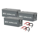 Rich Solar - 600Ah 12V LiFePO4 Off-Grid Battery Kit | 7.6kWh Deep Cycle Lithium Battery Bank | 3 X ALPHA 2 LITE in Parallel