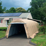 Rhino Shelter | 12’W x 40’L x 8’H Instant Garage (Extended Round Style)