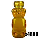 12 oz Plastic Flat Panel Honey Bears
