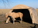 Rhino Shelter | 12'Wx20'Lx8'H Portable Livestock Shelter (Animal Run-In) Round Style