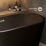 Swiss Madison Claire 60" Freestanding Bathtub in Matte Black