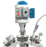 Jacketed Reactor with Motor and Collection Vessel