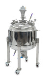 Jacketed Reactor with Motor and Collection Vessel