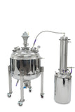 Jacketed Reactor with Motor and Collection Vessel