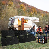 ECO-WORTHY SL3500 Stackable Power Station with 4×200W Portable Solar Panels | 5120 Wh Capacity | Portable & Expandable Power & Capacity