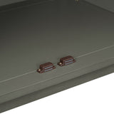 TREXM side panel with 4-door large storage buffet, adjustable shelves and metal handles (antique gray)