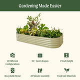 17" Tall 10 In 1 Jumbo Modular Metal Raised Garden Bed Kit