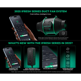 Mars Hydro iFresh 4" Smart Inline Duct Fan and Carbon Filter Combo