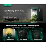 Mars Hydro 4' x 4' x 6' 8" (120cm x 120cm x 200cm) Indoor Grow Tent